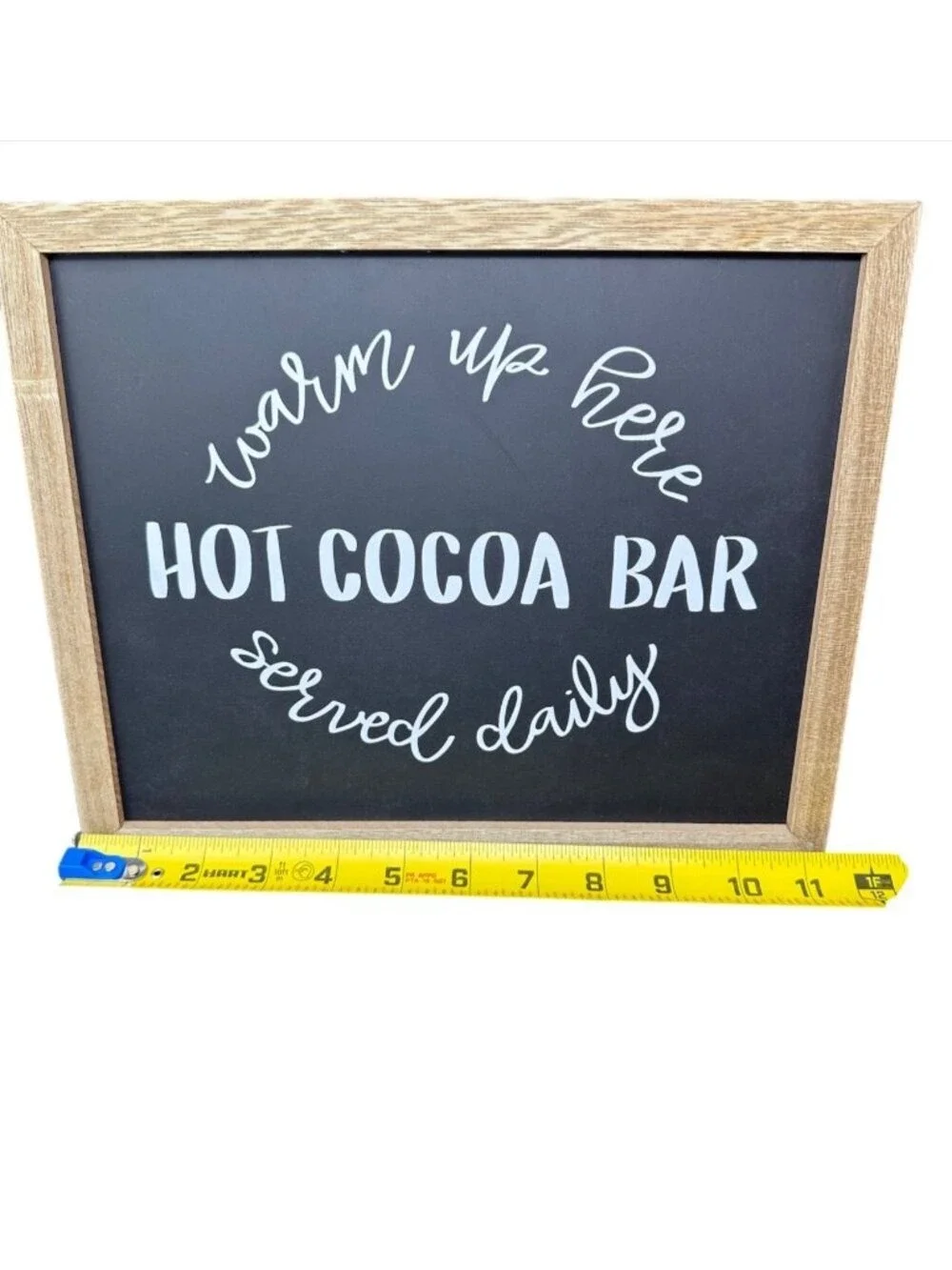 Hot Cocoa Bar Wall Sign Farmhouse Kitchen Decor Chalkboard Winter Wall Art